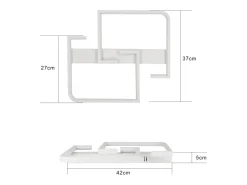 NETTLIFE Lámpara de Techo LED Metal 35W Lámpara de Salón Moderna Regulable con Control Remoto Lámpara de Diseño Cuadrada para Dormitorio Blanco Online