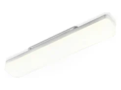 NETTLIFE Plafón-Lámpara de techo LED para, larga, 40 cm, luz diurna, 18 W, luz de techo blanca neutra, para sótano, pasillo, oficina, garaje, dormitorio Blanco