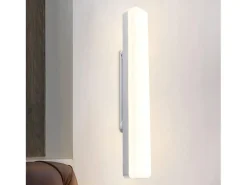 NETTLIFE Plafón-Lámpara de techo LED para, larga, 40 cm, luz diurna, 18 W, luz de techo blanca neutra, para sótano, pasillo, oficina, garaje, dormitorio Blanco