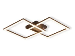 Clearance NETTLIFE Lámpara de Techo LED Sala de Estar 3000K Blanco Cálido Lámpara de Dormitorio de Cristal Moderna 24W para Cocina Dormitorio Pasillo Negro