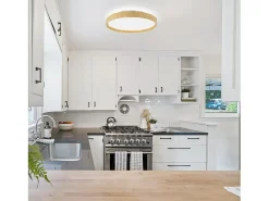 Best NETTLIFE Lámpara de Techo LED - Lámpara de Aspecto de Madera Ø40cm Lámpara de Techo Lámpara de Dormitorio Regulable 43W con Control Remoto Beige