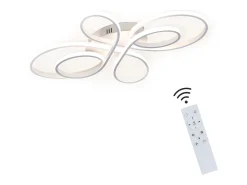 Online NETTLIFE Lámpara de Techo LED Regulable 66 cm Lámpara de Dormitorio Blanca Moderna de 65 W con Control Remoto Grande para Sala de Estar Estudio Blanco