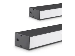 Sale NETTLIFE Lámpara de Techo LED - Lámpara de Negra de 25 W Panel de lámpara Regulable de 80 cm de Largo con Control Remoto Moderno para de Dormitorio Negro