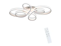 NETTLIFE Lámpara de Techo LED Regulable 80 cm 78 W Salón Diseño Moderno Dormitorio con Mando a Distancia Ideal para Oficina Cocina Blanco Outlet