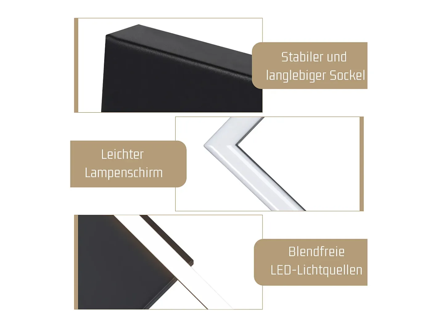 NETTLIFE Plafón-Lámpara de techo LED para cocina, luz de techo, blanco cálido, , diseño moderno, 3000K, 12W Negro