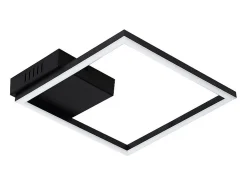 NETTLIFE Plafón-Lámpara de techo LED para cocina, luz de techo, blanco cálido, , diseño moderno, 3000K, 12W Negro
