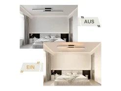New NETTLIFE Lámpara de Techo LED Negra 12W Lámpara de Metal de Cristal Moderna Luz Cálida 3000K para Dormitorio Pasillo Cocina Oficina Sala de Estar Negro