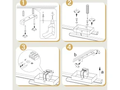 New NETTLIFE Lámpara de Techo LED Negra 12W Lámpara de Metal de Cristal Moderna Luz Cálida 3000K para Dormitorio Pasillo Cocina Oficina Sala de Estar Negro