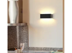 New NETTLIFE Lámpara LED de pared interior - 2 en 1, , 5W, Arriba/Abajo, 3000K Blanco cálido, Ajustable Negro