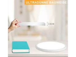 Discount NETTLIFE Lámpara LED de techo plana para dormitorio, color negro, 18 cm, 15 W, no regulable, cálido 3000 K Blanco