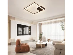 Sale NETTLIFE lámpara LED de techo blanca caliente, lámpara de pasillo moderna negra, 12 W, 3000 K. Negro