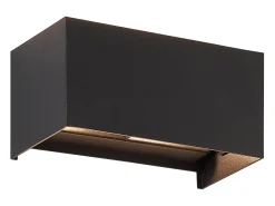 NETTLIFE Aplique Para Pared-Lámpara LED mural Negra IP65, Luz Blanca Cálida Ajustable G9, Para Interior y Exterior, Salón Negro