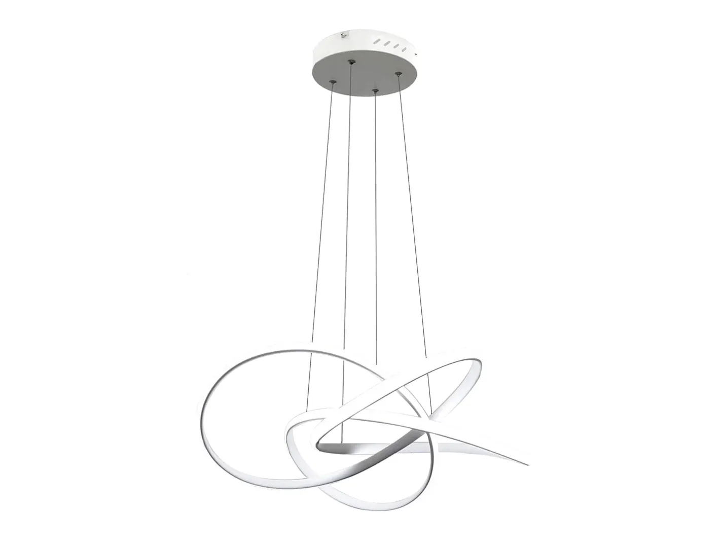 NETTLIFE Lámpara LED para salón, lámparas colgantes, mesa de comedor, blanca, 62W, regulable con mando a distancia Blanco Discount