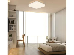New NETTLIFE Lámpara techo LED 15W, Dormitorio cielo estrellado 21cm, Blanca cálida, Estrella cuadrada, Decoración cocina, Niños, Oficina Blanco