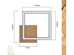 NETTLIFE luces de techo LED, luz de techo de 3000K, blanco cálido moderno, 12W, madera pequeña. Negro Online