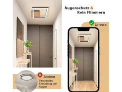 NETTLIFE luces de techo LED, luz de techo de 3000K, blanco cálido moderno, 12W, madera pequeña. Negro Online