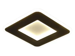 Sale NETTLIFE Luz de techo LED 23W 24cm lámpara de cocina blanca cálida diseño moderno lámpara cuadrada de dormitorio pasillo para sala de estar Negro