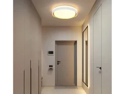 NETTLIFE Luz de Techo LED 18W 30cm Dormitorio Regulable con Control Remoto Cocina Lámpara de Cocina Redonda Moderna para Sala de Estar Pasillo Blanco Hot