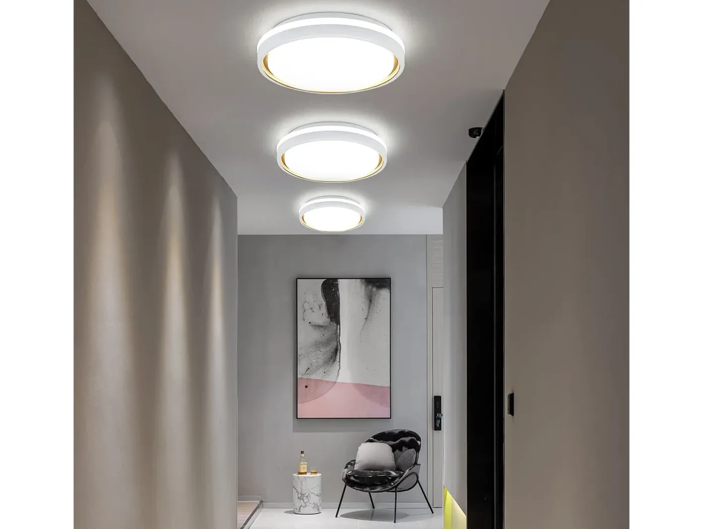NETTLIFE Luz de Techo LED 18W 30cm Dormitorio Regulable con Control Remoto Cocina Lámpara de Cocina Redonda Moderna para Sala de Estar Pasillo Blanco Hot