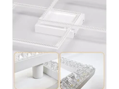 NETTLIFE Plafón-Luz de Techo LED Regulable Sala de Estar Diseño Moderno con Control Remoto 52W Lámpara de Dormitorio de Cocina para Comedor Cocina Blanco