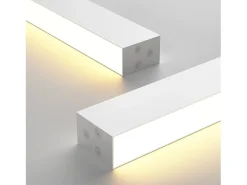 NETTLIFE Plafón-Luz de Techo LED Negra Moderna 107 CM de Largo Regulable con Control Remoto Lámpara de Escritorio Panel de 32 W para Dormitorio Negro