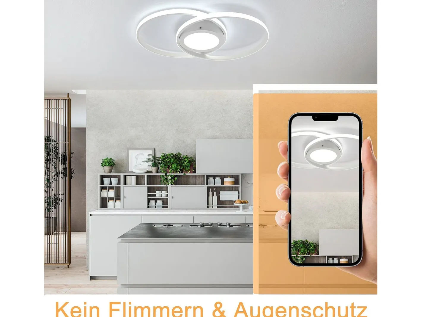 Best NETTLIFE Luz de Techo LED Regulable con Control Remoto 48W Diseño para el Salón Dormitorio Lámpara Moderna para Cocina Oficina Blanco