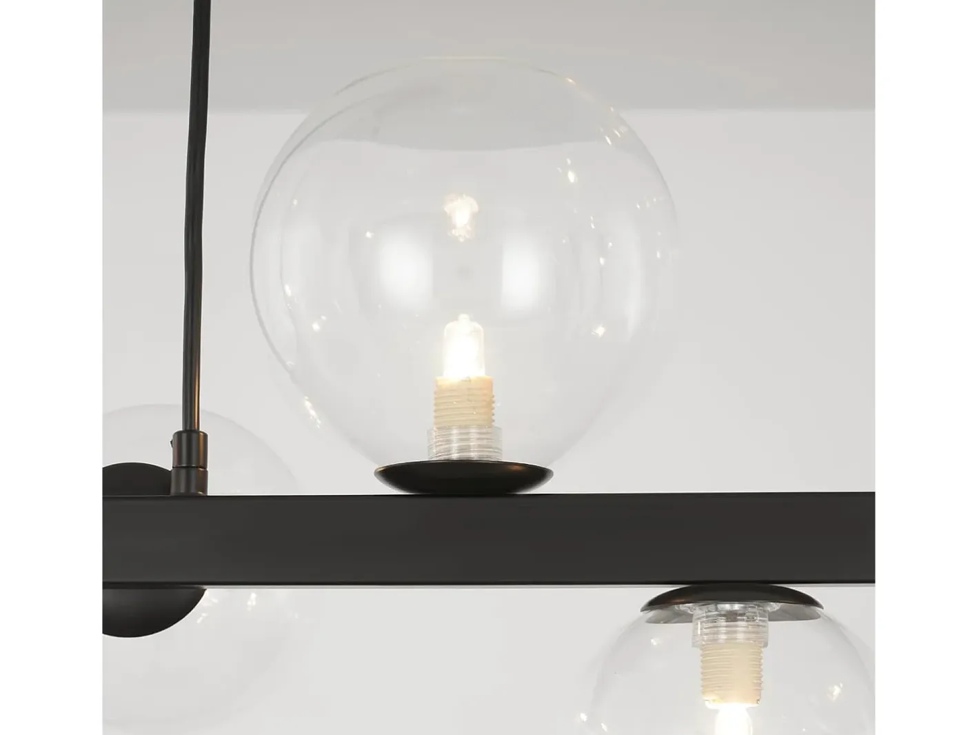NETTLIFE Mesa de comedor colgante, lámpara colgante para salón, colgante G9, 8 bombillas de vidrio moderno. Transparente Clearance
