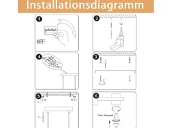 NETTLIFE Lámpara Suspendida-Mesa de comedor colgante. Lámpara colgante de 6 bombillas negras GU10, industrial de metal. Dorado