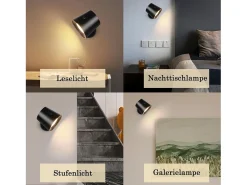 NETTLIFE Aplique Para Pared-Pack de 2 Lámpara de pared de jaula de metal interiores, lámpara de techo de metal ajustable moderna regulable de 360 ​​​​°, diseño Negro