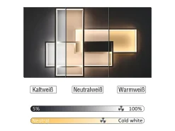 Best NETTLIFE Plafón LED Ajustable Moderno, Lámpara de Salón, Plafón , 65W. Blanco