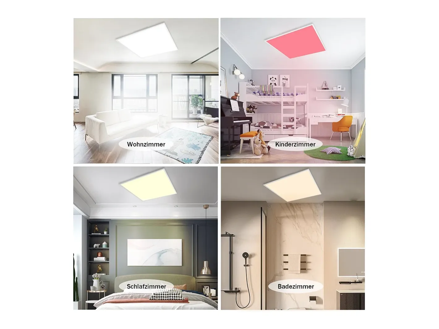 NETTLIFE Plafón LED Color Regulable 24W con Mando a Distancia Retroiluminación Cuadrado 45cm para Salón Dormitorio Cocina Habitación Infantil Blanco Sale