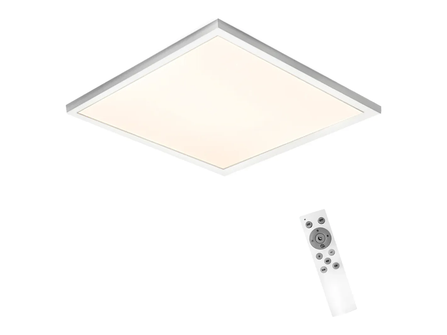 NETTLIFE Plafón LED Color Regulable 24W con Mando a Distancia Retroiluminación Cuadrado 45cm para Salón Dormitorio Cocina Habitación Infantil Blanco Sale