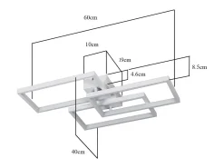 Sale NETTLIFE Plafón LED con intensidad variable y mando a distancia, 63W, . Blanco