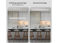 NETTLIFE , plafón LED de 120 cm para ambiente húmedo, 36 W, IP65, neutro, 4000K. Blanco Hot