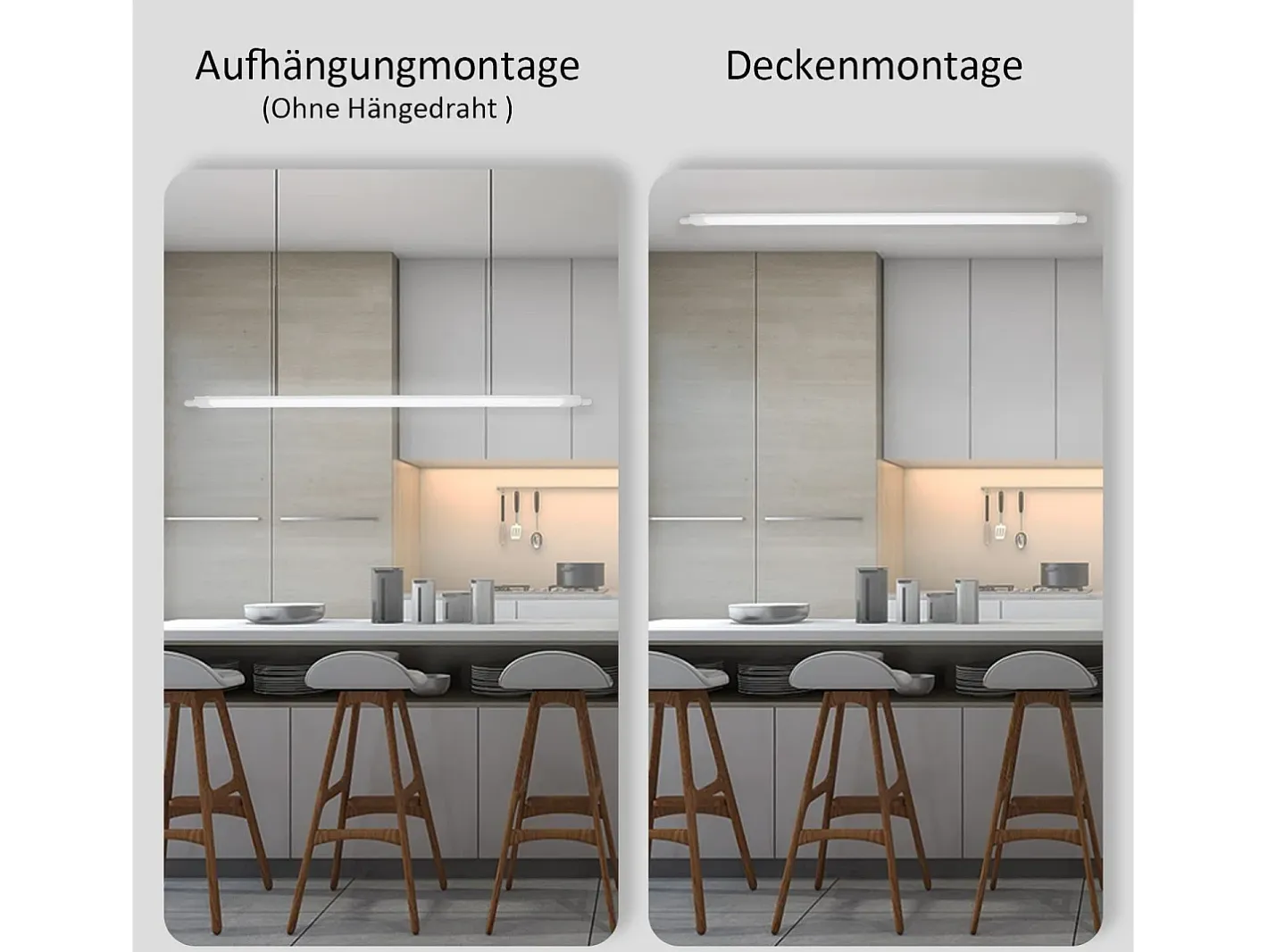 NETTLIFE , plafón LED de 120 cm para ambiente húmedo, 36 W, IP65, neutro, 4000K. Blanco Hot