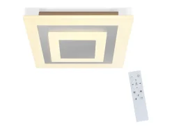 New NETTLIFE Plafón LED: Lámpara de Salón 30 cm, Lámpara de Cocina Regulable 23 W, Lámpara Moderna con Mando a Distancia para Dormitorio Blanco
