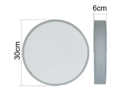 New NETTLIFE Plafón LED para habitación, lámpara de techo con pantalla difusora de tejido moderno, redondo, 3000K, 12W Verde claro