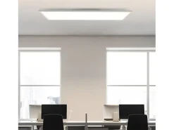 NETTLIFE Plafón LED regulable 100x25 cm, panel de techo plano largo con mando a distancia, grande, 24W. Blanco Outlet