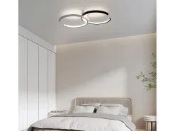 Discount NETTLIFE Plafón LED 37W, 54x32x8,5cm Moderno Regulable con Mando a Distancia Lámpara de Salón de Diseño de Metal para Dormitorio Oficina Blanco
