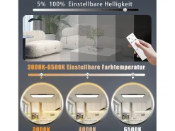 Discount NETTLIFE Plafonario LED de intensidad variable de 100x25 cm con mando a distancia , 24 W. Negro
