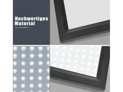 Discount NETTLIFE Plafonario LED de intensidad variable de 100x25 cm con mando a distancia , 24 W. Negro
