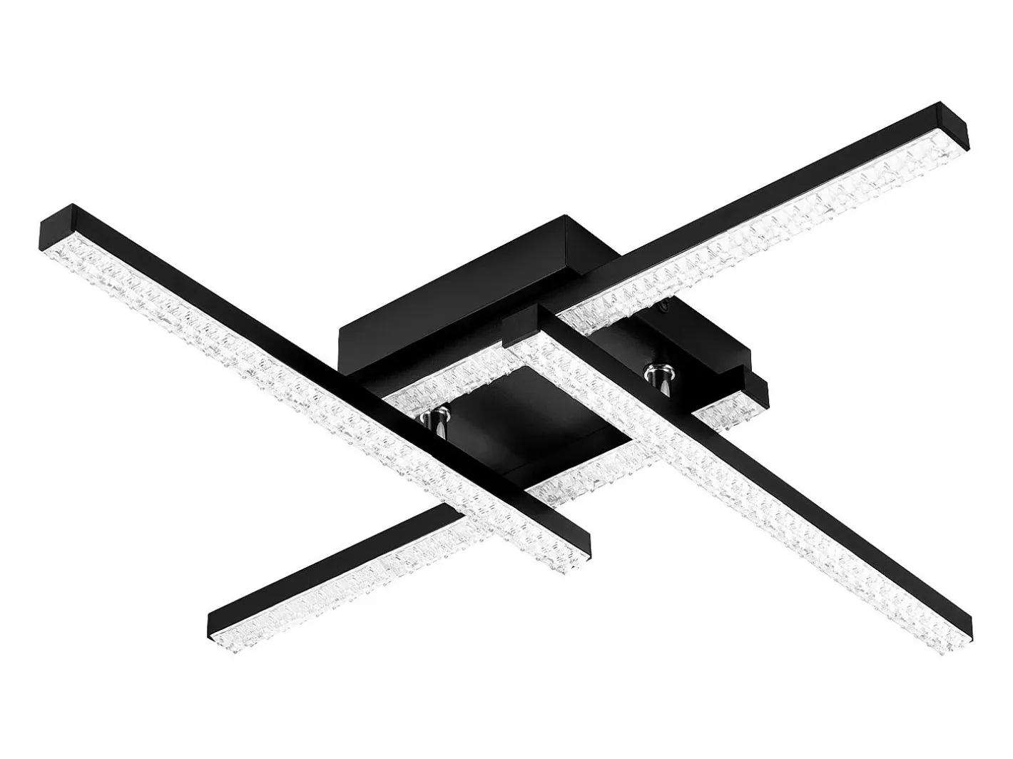 NETTLIFE Plafón-Plafonario LED de Diseño Moderno, 24W, , 3000K, Luz Blanca Cálida Negro