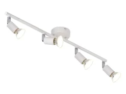 Best NETTLIFE Plafonero LED de 4 bombillas GU10, plafonero moderno con luz de punto para interiores, . Blanco