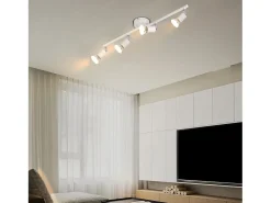 Best NETTLIFE Plafonero LED de 4 bombillas GU10, plafonero moderno con luz de punto para interiores, . Blanco