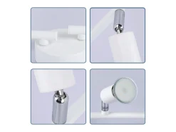 Best NETTLIFE Plafonero LED de 4 bombillas GU10, plafonero moderno con luz de punto para interiores, . Blanco