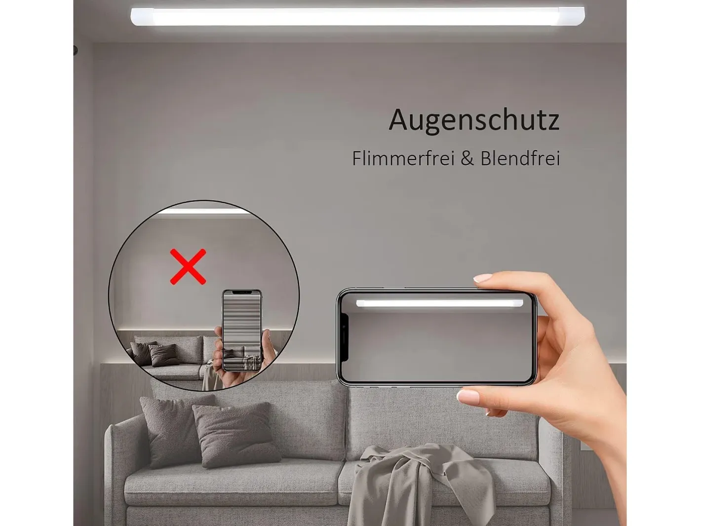 NETTLIFE Plafonero LED de 120 cm y 36 W, tubo de luz para habitaciones húmedas, 4000 K, lámpara para bodega, neutro, ángulo de haz largo de 180°. Blanco