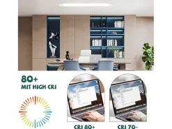 NETTLIFE Plafón-. Plafonero LED para ambiente húmedo, luz de 120 cm, plafonero de 36 W, IP65. Tubo fluorescente de luz para bañera de 5000 K. Blanco