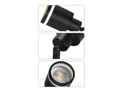 Best NETTLIFE Plafonero moderno: 4 focos orientables de techo de metal, plafonero GU10, para habitación, comedor, sin bombilla. Negro