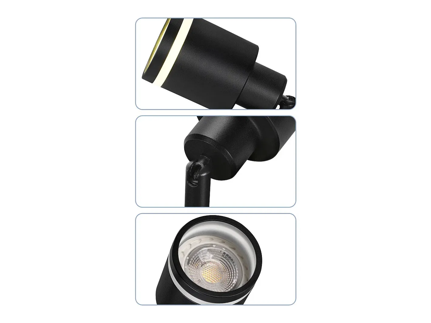 Best NETTLIFE Plafonero moderno: 4 focos orientables de techo de metal, plafonero GU10, para habitación, comedor, sin bombilla. Negro
