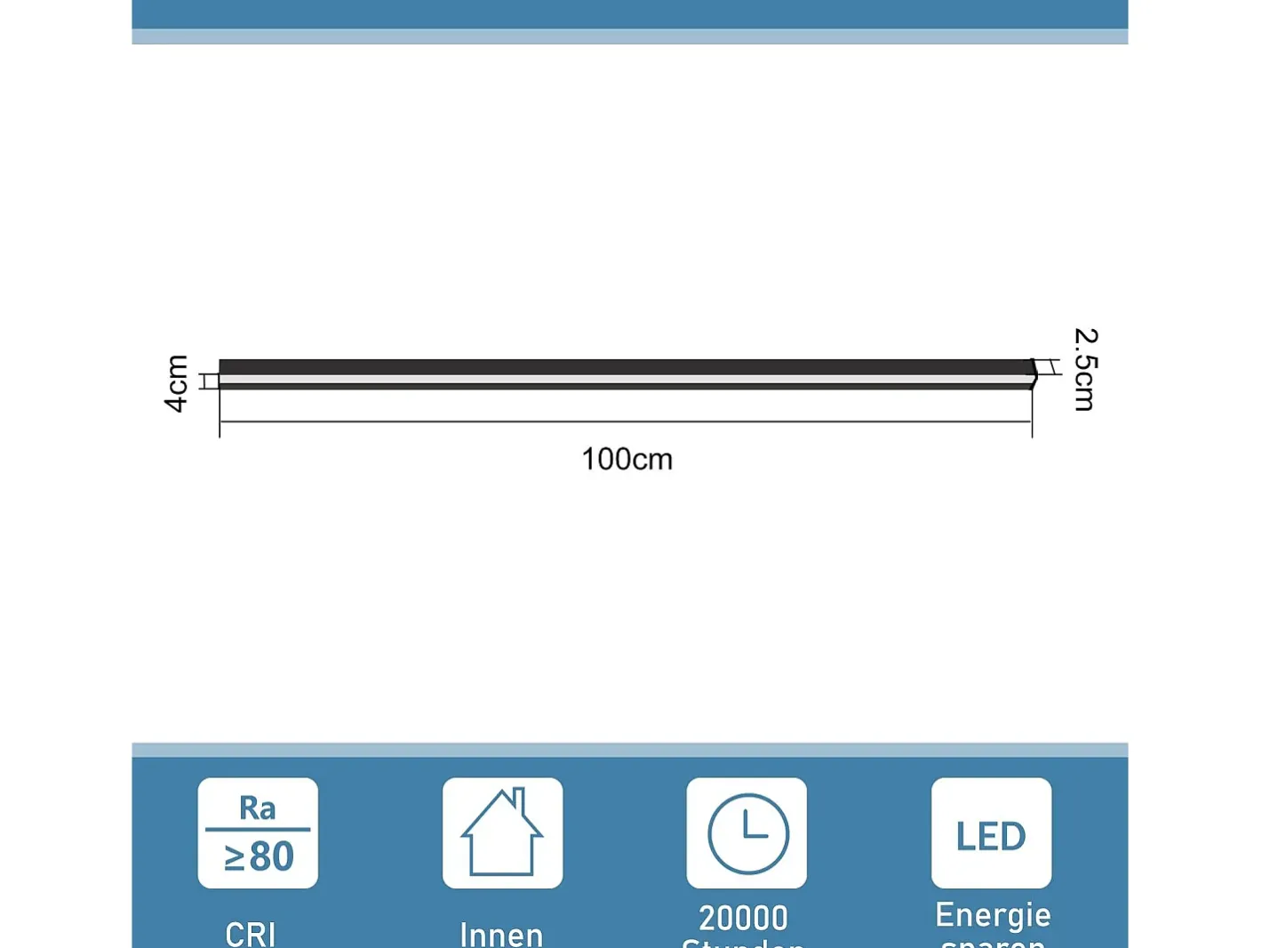 NETTLIFE Aplique Para Pared-Set de 2 apliques de pared para interior 100CM aplique de pared moderno pasillo 32W Negro